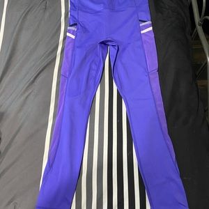 Purple fabletics workout leggings
